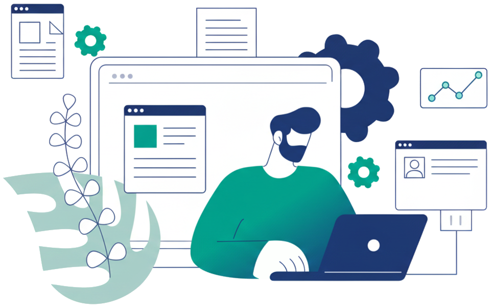 Illustration showing knowledge gathering process